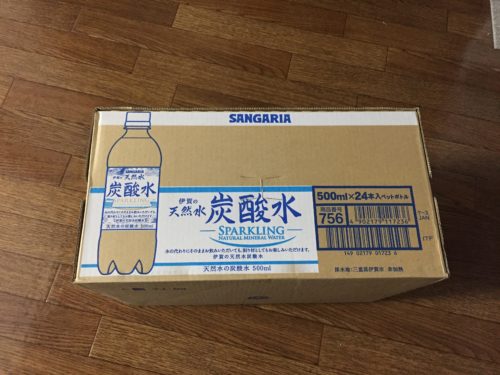 サンガリア　伊賀の天然水炭酸水　500ml　1箱（24本入）lOHACO買って良かった