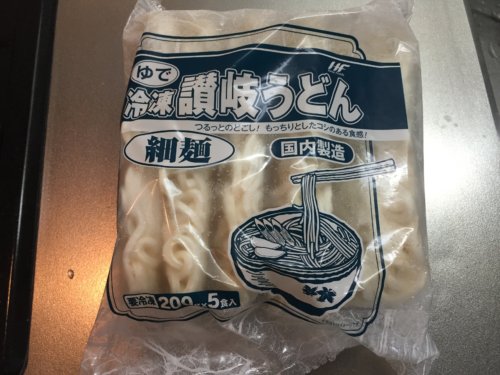 業務スーパー　冷凍　讃岐うどん　細麺　5食入り　147円