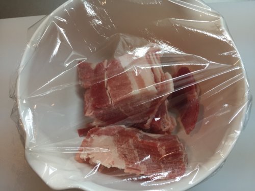 業務スーパー　冷凍　肉　国産豚バラスライス　500g