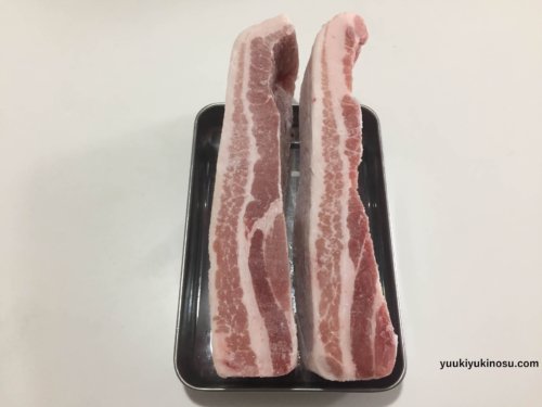 業務スーパー　冷凍肉　豚バラブロック　1kg　値段　レシピ　角に　解凍　賞味期限　おすすめ
